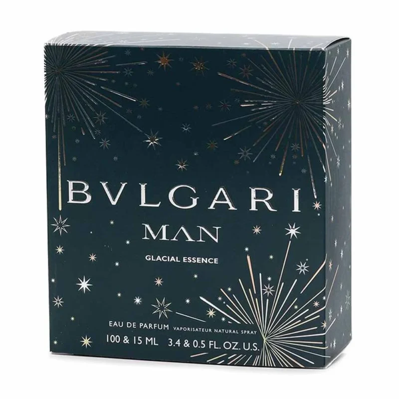 Bvlgari Man Glacial Essence For Men Set Eau De Parfum 100ml + Eau De Parfum 15ml
